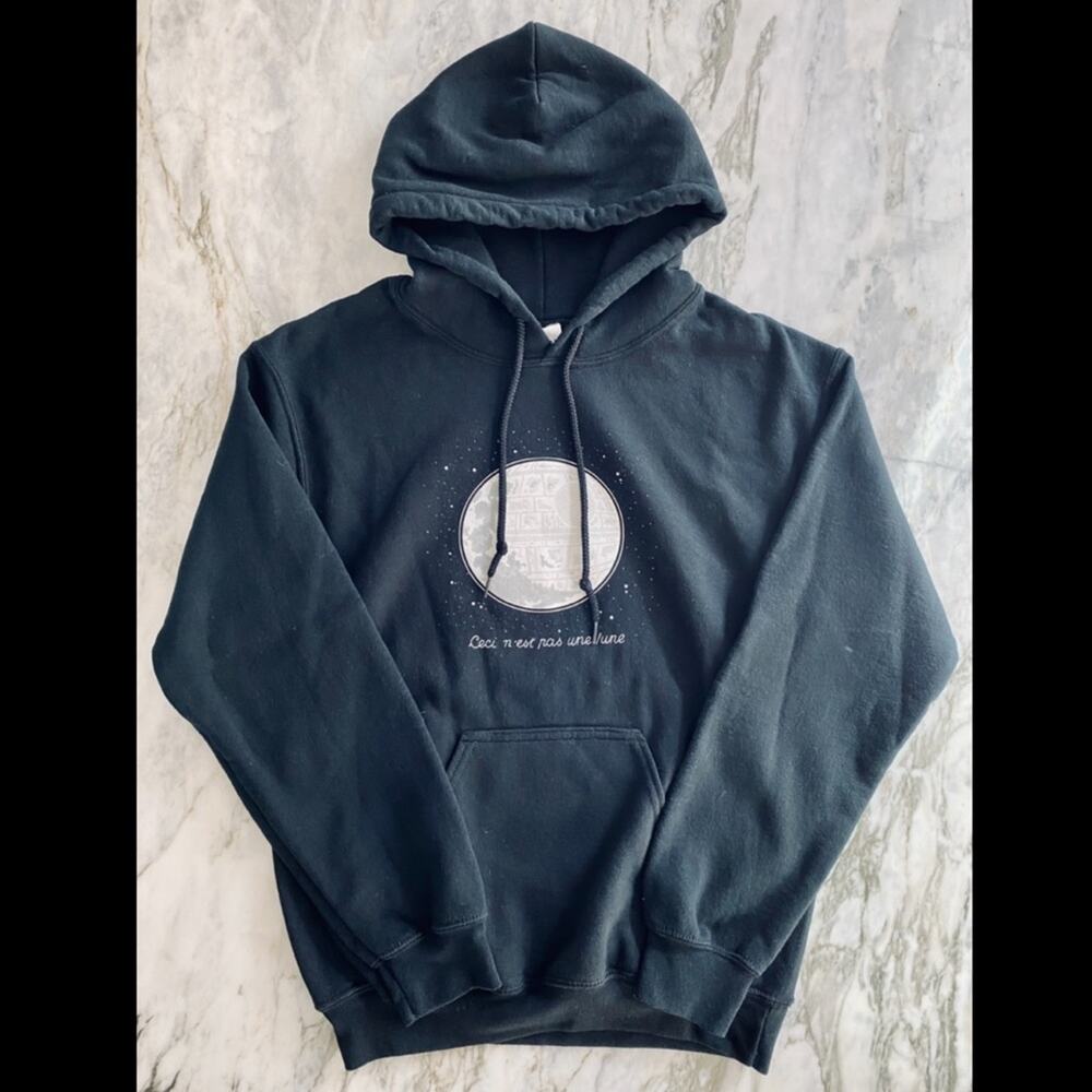 STAR WARS UNISEX ‘THATS NO MOON’ DEATH STAR HOODIE SWEATSHIRT SIZE SMALL - Picture 2 of 9